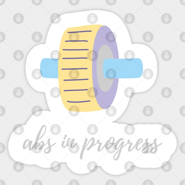 Abs in progress Sticker by Coffee Shelf